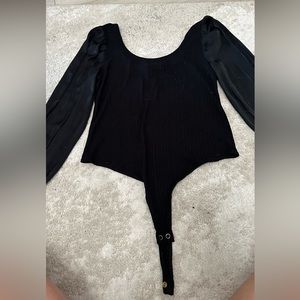 Black body suit blouse